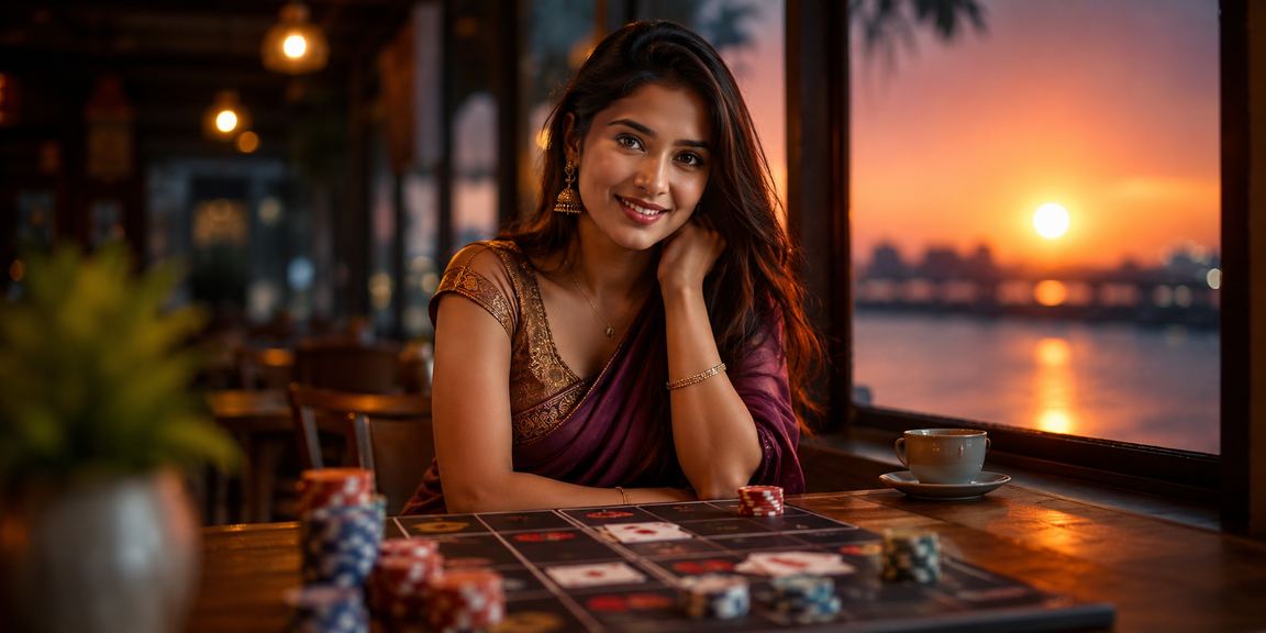 A Bangladeshi model playing Baccarat in Rajshahi